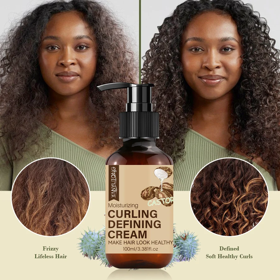 Castor Oil Curl Defining Cream 100ml – Moisturizing & Frizz Control Hair Styling 7 castor oil curl defining cream sit zanuc3gw desc 7
