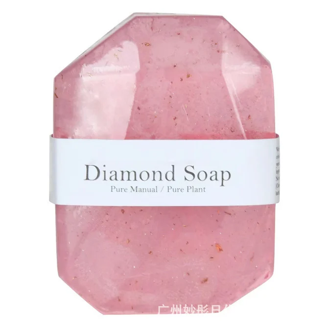 Diamond Essential Oil Soap - Transparent Amino Acid Handmade Gold Foil Soap 3 diamond essential oil soap 90g sit hn39xmyu desc 3