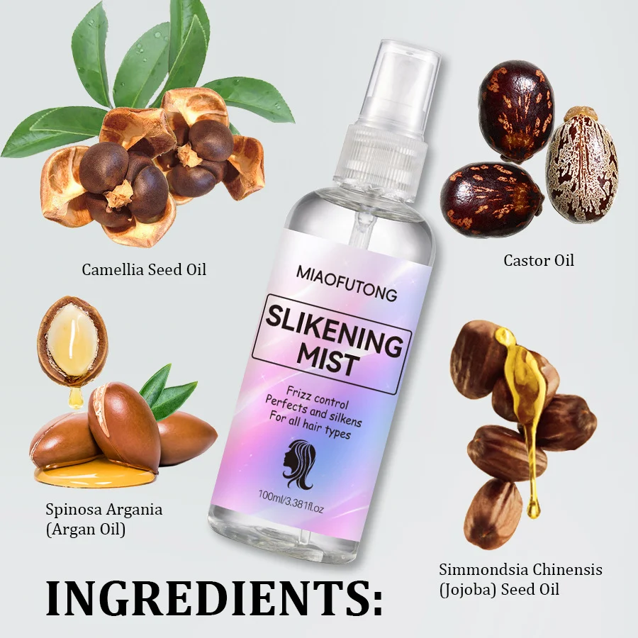 Hair Silkening Mist 100ml - Leave-In Conditioner for Frizz Control and Repair 14 hair silkening mist leave in conditioner 100ml sit 7smeue9p desc 14