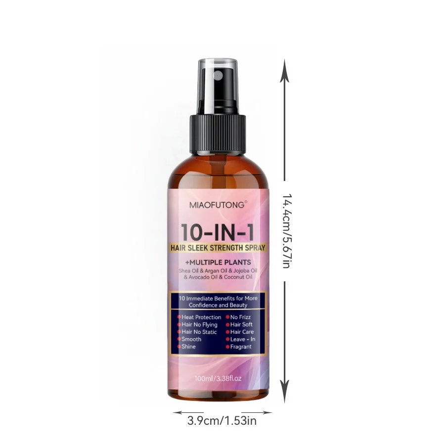 MIAOFUTONG 10-in-1 Hair Sleek Strength Spray with Multiple Plant Oils for Frizz Control & Shine 1 hair sleek strength spray sit r37q7mq5 desc 1