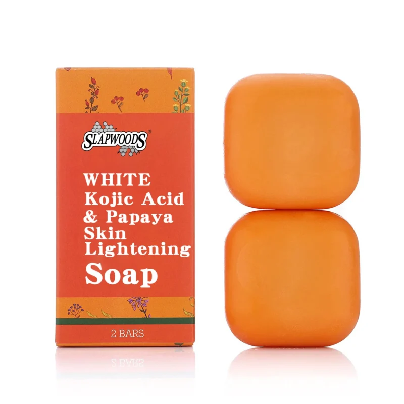 Kojic Acid and Papaya Skin Lightening Handmade Soap Bar with Foaming Net for Radiant Skin