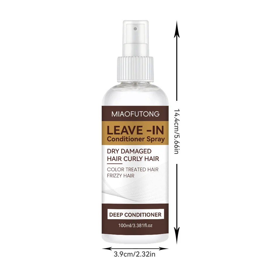 MIAOFUTONG Leave-In Conditioner Spray for Frizzy Dry Damaged Hair 100ml 1 leave in conditioner spray sit bu9f2dgp desc 1