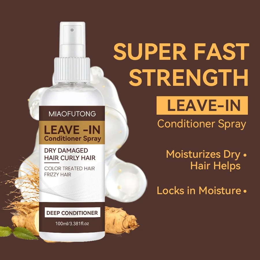 MIAOFUTONG Leave-In Conditioner Spray for Frizzy Dry Damaged Hair 100ml 11 leave in conditioner spray sit bu9f2dgp desc 11