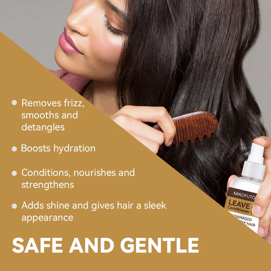 MIAOFUTONG Leave-In Conditioner Spray for Frizzy Dry Damaged Hair 100ml 3 leave in conditioner spray sit bu9f2dgp desc 3