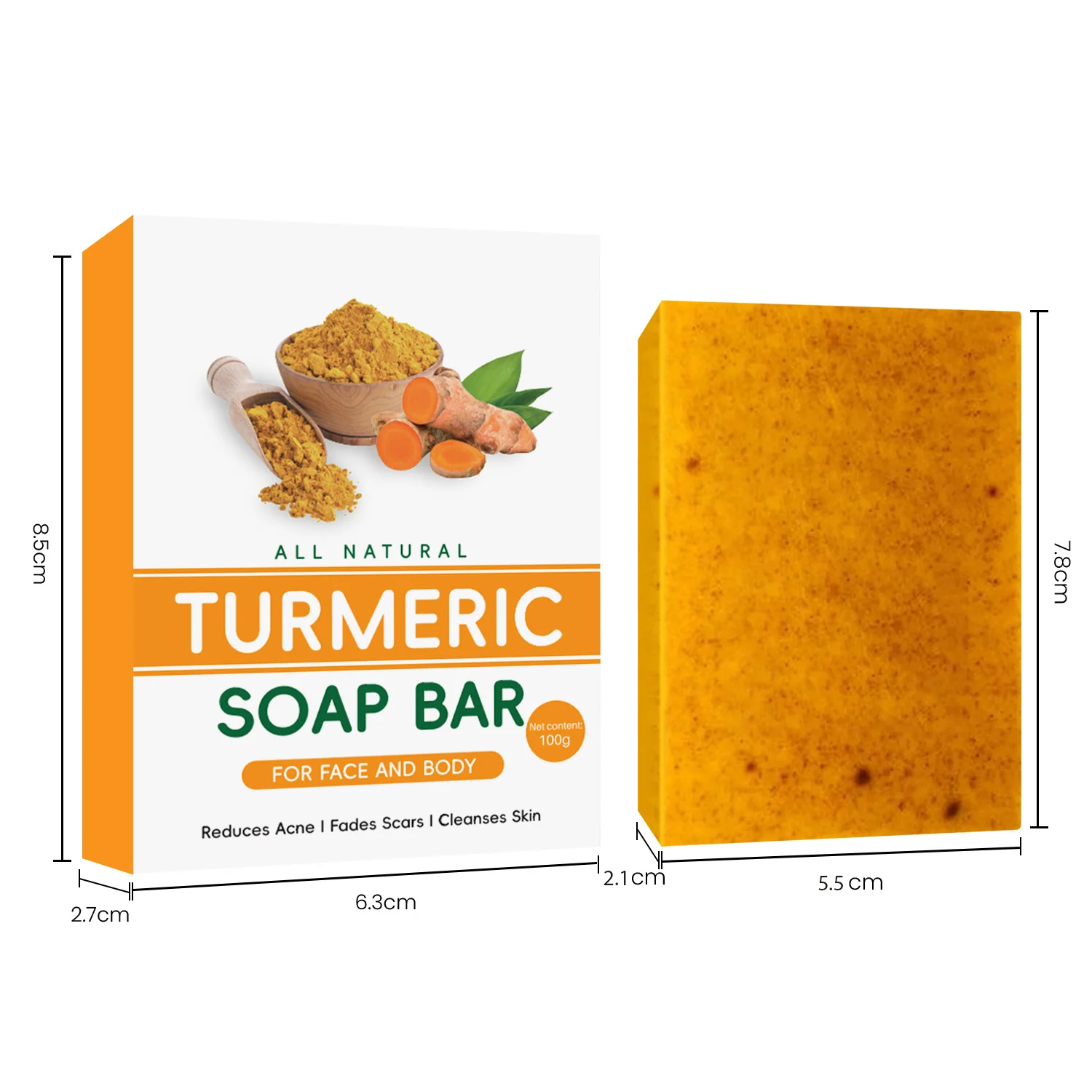 Turmeric Kojic Acid Soap Bar - Brightening & Exfoliating Face and Body Cleanser 3 lemon turmeric kojic acid brightening soap sit wctej7zr sit uaw79uyp