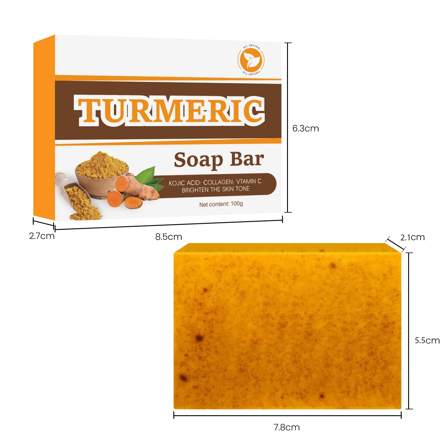 Turmeric and Kojic Acid Brightening Soap Bar for Face and Body - uneven tone Corrector 4 turmeric kojic acid brightening soap bar sit b3mfyaq4 desc 4