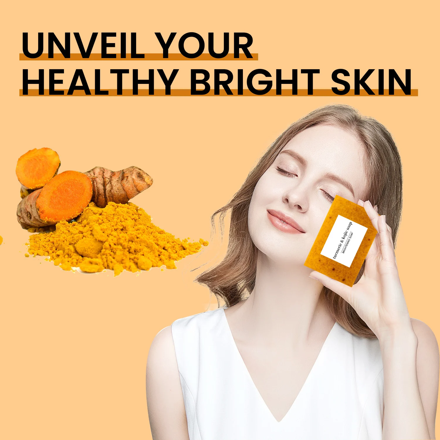 Turmeric Kojic Acid Soap Bar - Brightening & Exfoliating Face and Body Cleanser 11 turmeric kojic acid brightening soap sit qmthc9t9 desc 11