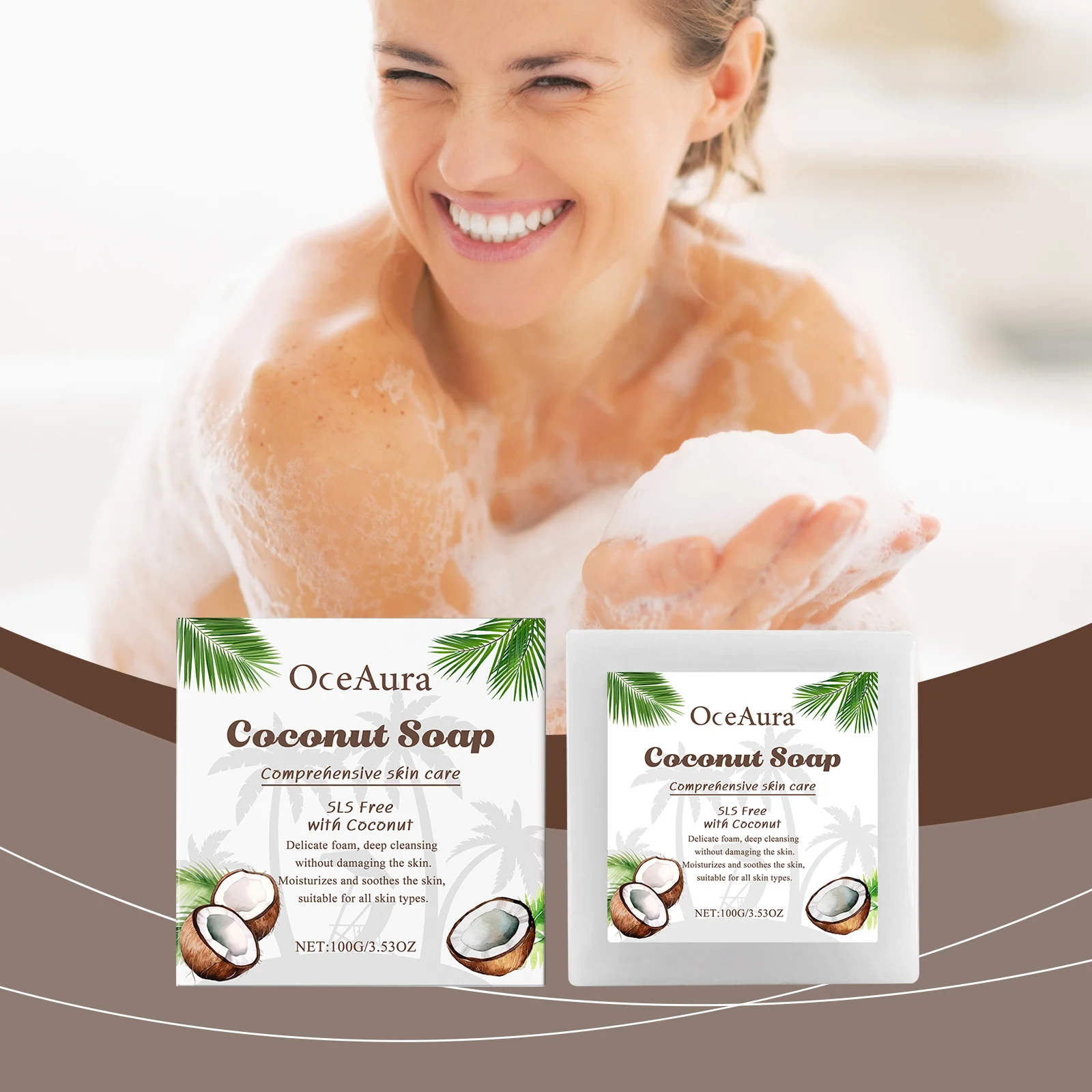 OceAura Coconut Skin Soothing Soap for Gentle Cleansing and Moisturizing 2 coconut skin soap mia 4atf5fm3 desc 2