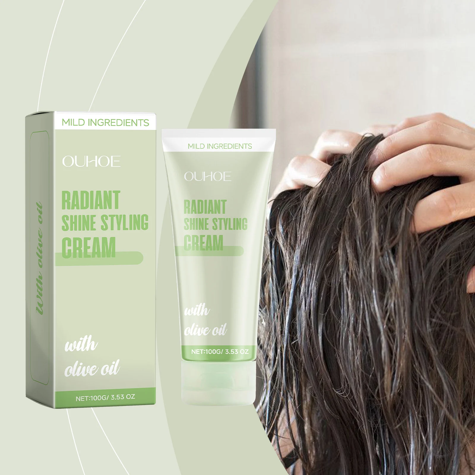 Hair Repair Cream 100g for Deep Nourishment, Frizz Control & Radiant Shine with Vitamin E & Citrus 2 hair repair cream 100g frizz control shine mia ce4wz2jd desc 2