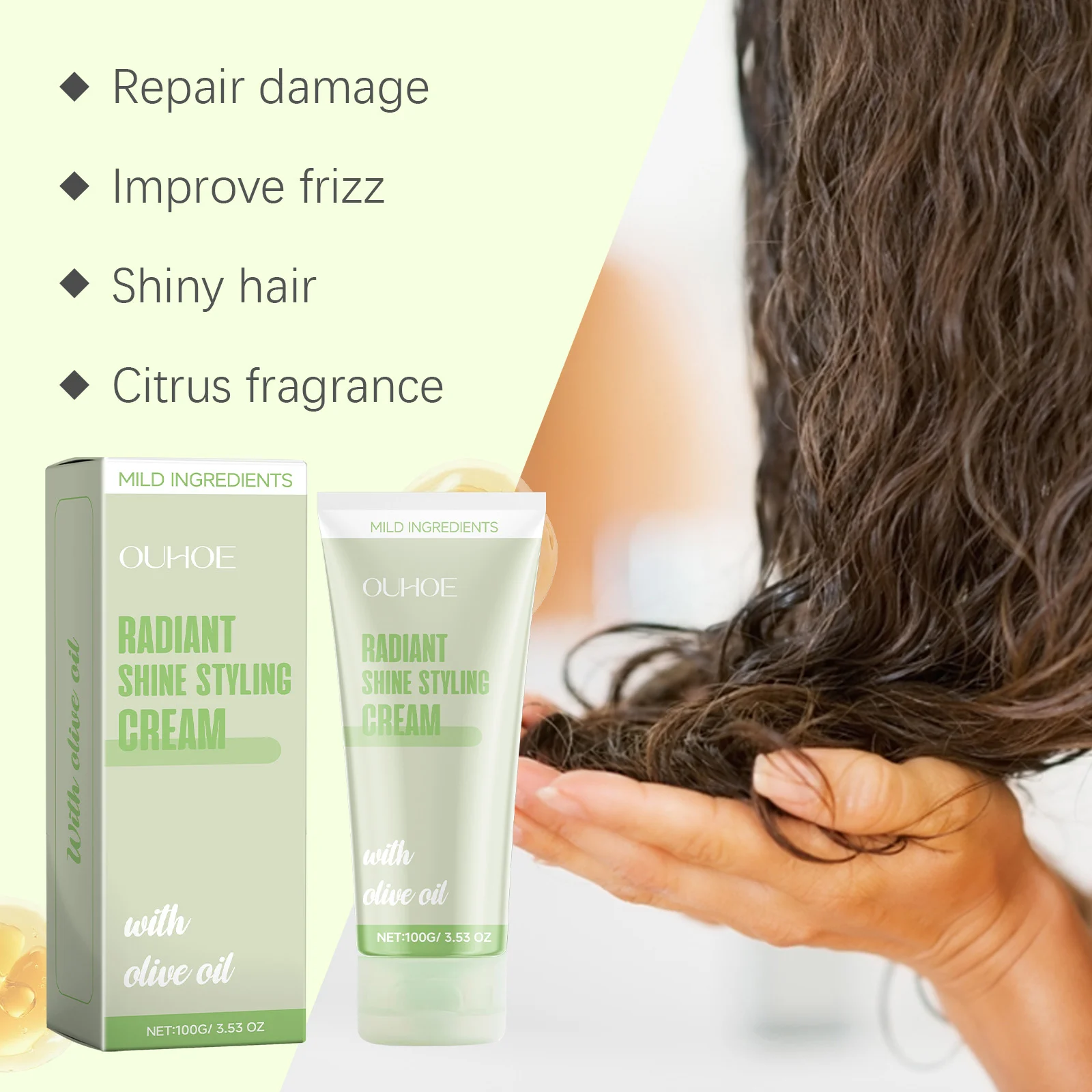 Hair Repair Cream 100g for Deep Nourishment, Frizz Control & Radiant Shine with Vitamin E & Citrus 6 hair repair cream 100g frizz control shine mia ce4wz2jd desc 6