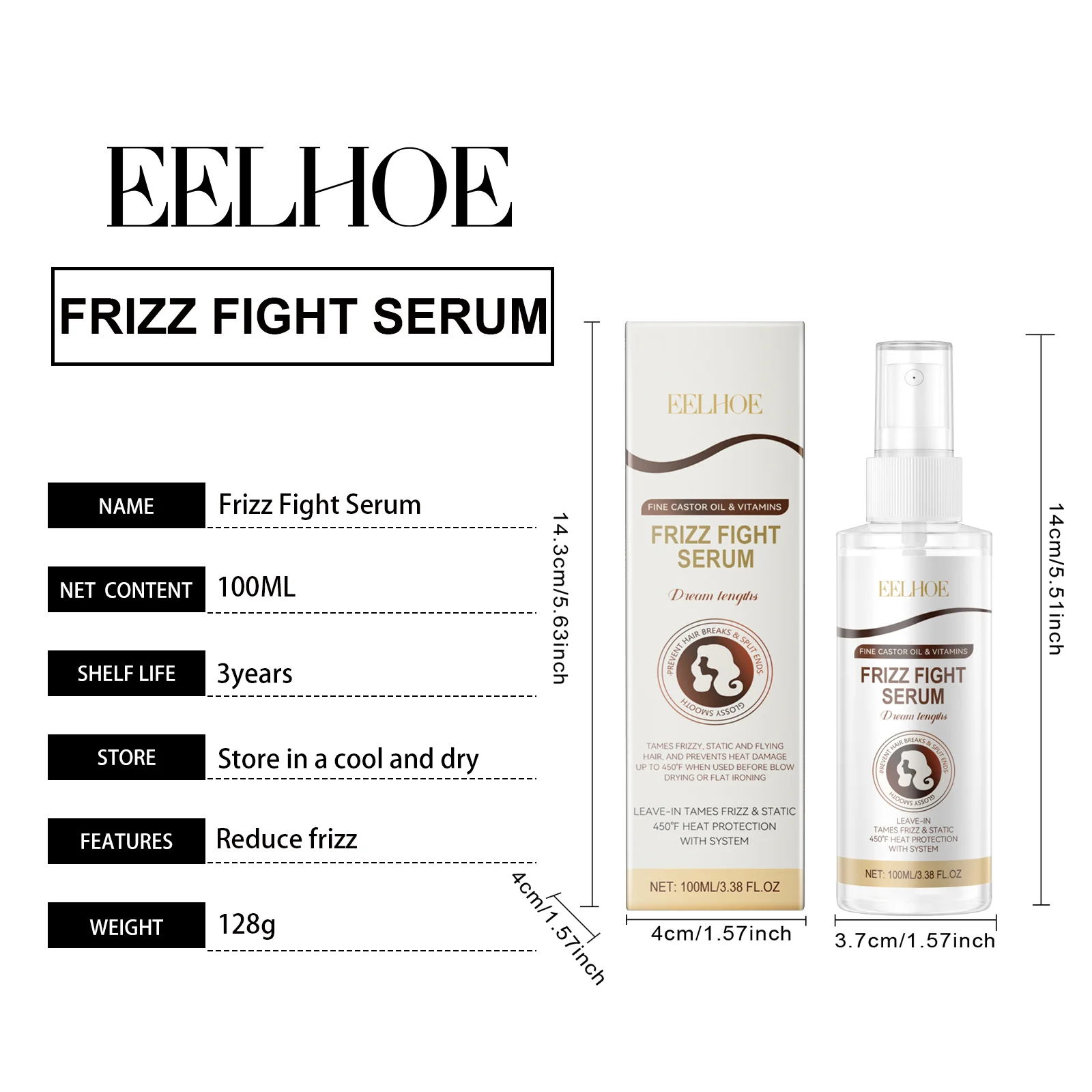Heat Protectant Pre-Styling Spray 100ml Nourishes Smooths Frizz Control Shine Serum 1 heat protectant pre styling spray 100ml mia c7rrzbnp desc 1