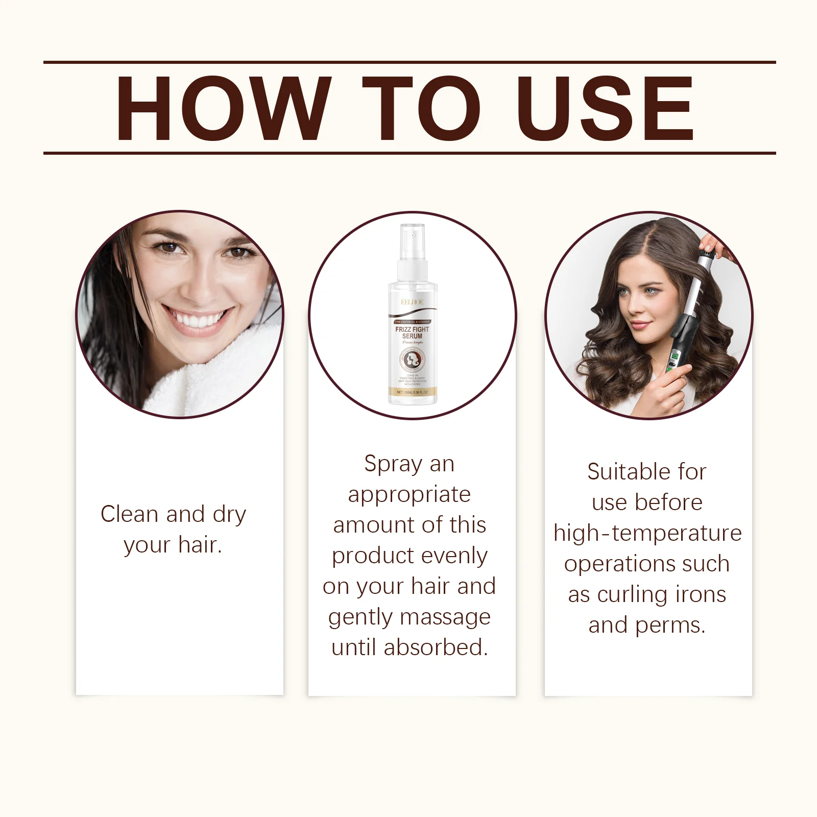 Heat Protectant Pre-Styling Spray 100ml Nourishes Smooths Frizz Control Shine Serum 4 heat protectant pre styling spray 100ml mia c7rrzbnp desc 4