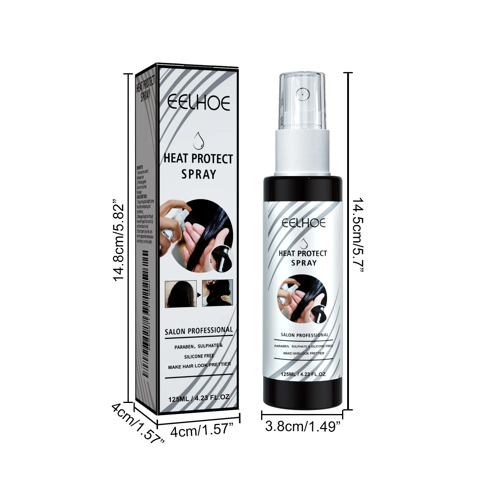 Heat Protectant Spray for Hair 125ml Pre-Perm Thermal Shield Moisturizing Leave-in Conditioner 1 heat protectant spray hair 125ml mia gdb9bk9g desc 1