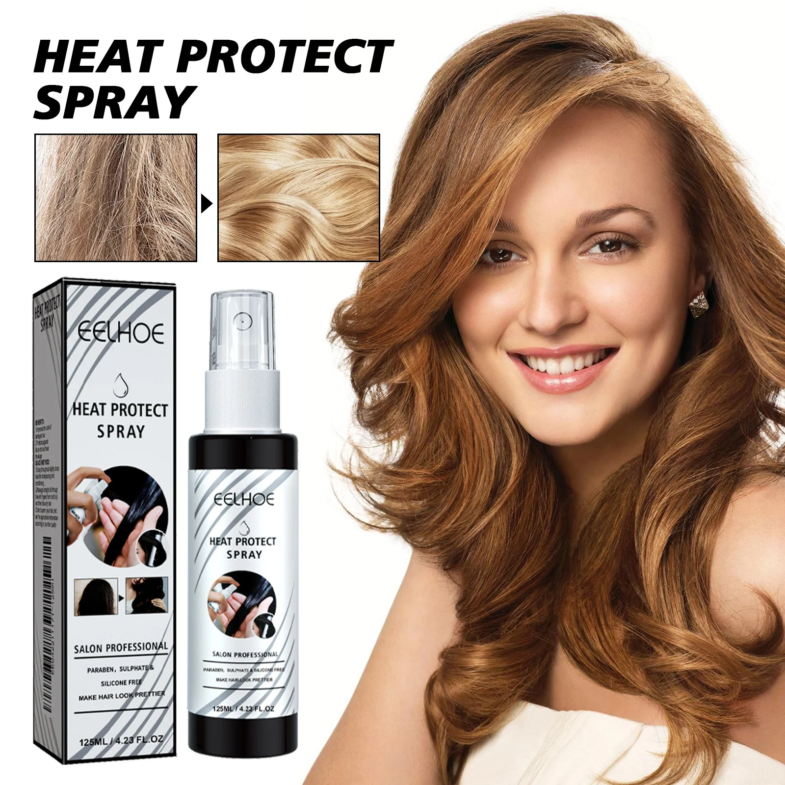 Heat Protectant Spray for Hair 125ml Pre-Perm Thermal Shield Moisturizing Leave-in Conditioner 2 heat protectant spray hair 125ml mia gdb9bk9g desc 2