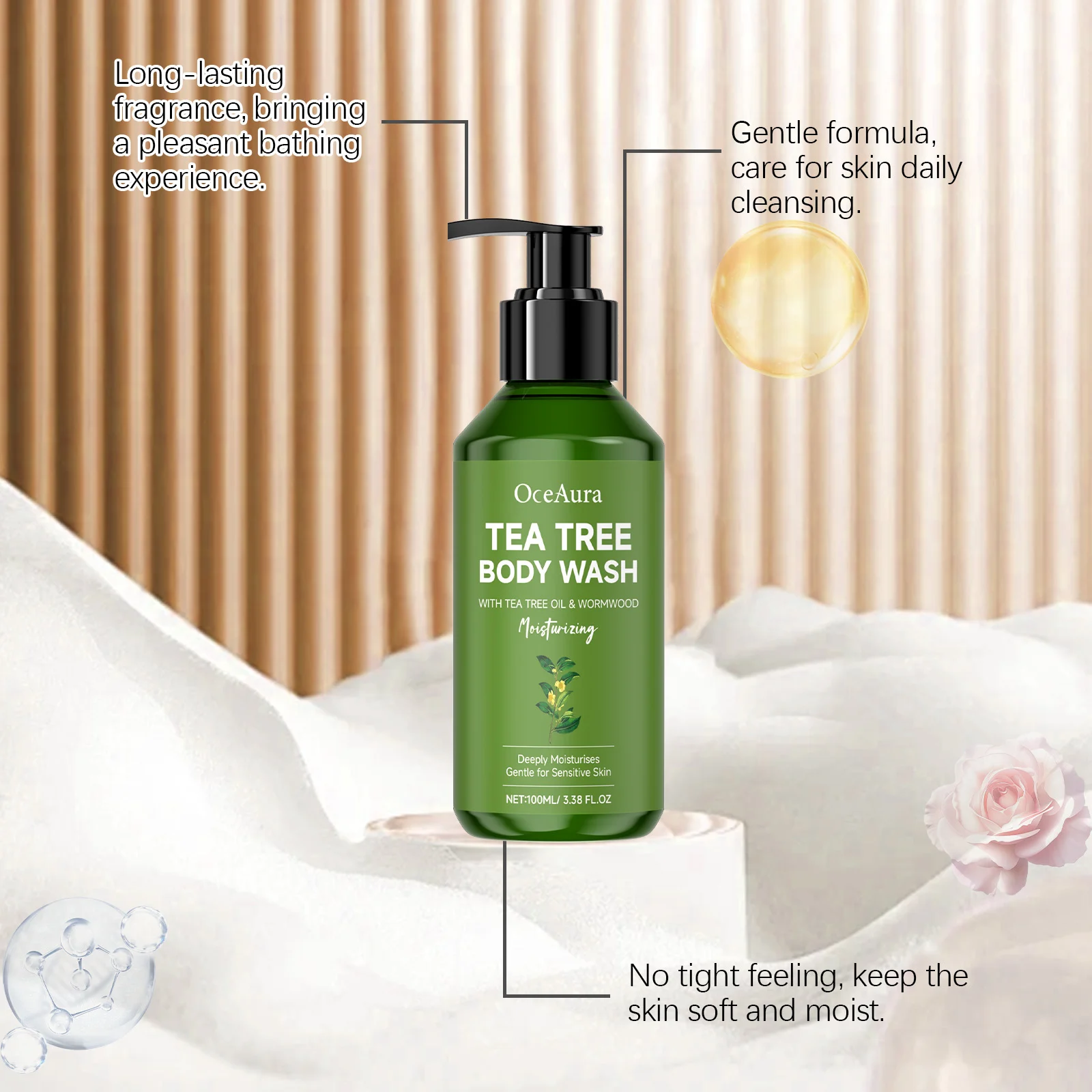 Tea Tree Body Wash 100ml with Tea Tree Oil & Wormwood for Deep Cleansing and Long-Lasting Freshness 6 tea tree body wash 100ml mia dapdrj8b desc 6