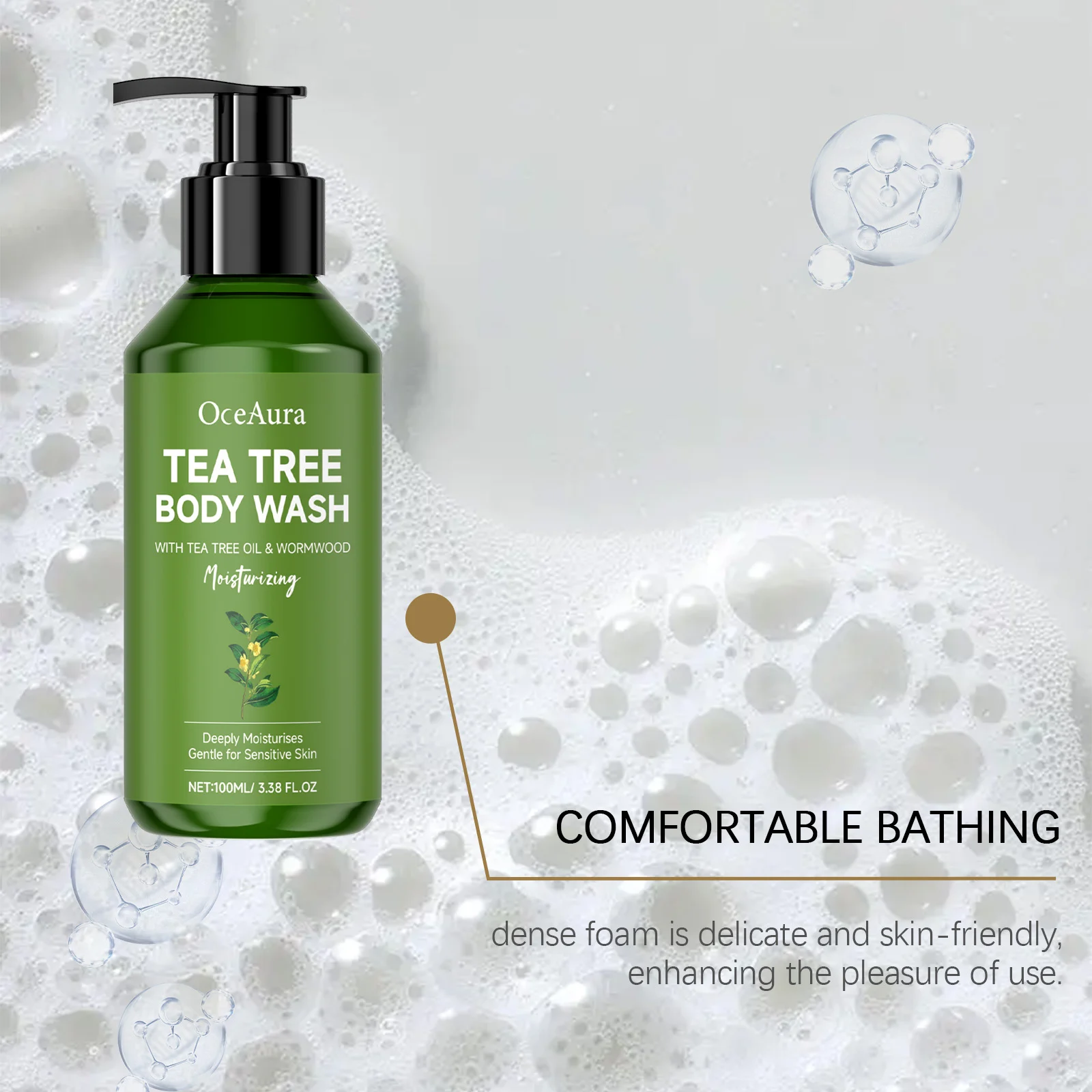 Tea Tree Body Wash 100ml with Tea Tree Oil & Wormwood for Deep Cleansing and Long-Lasting Freshness 7 tea tree body wash 100ml mia dapdrj8b desc 7